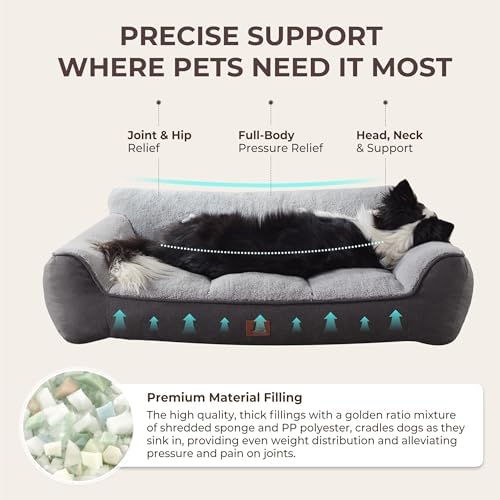 XL Extra Thick Orthopedic Bolster Dog Bed - Image 2
