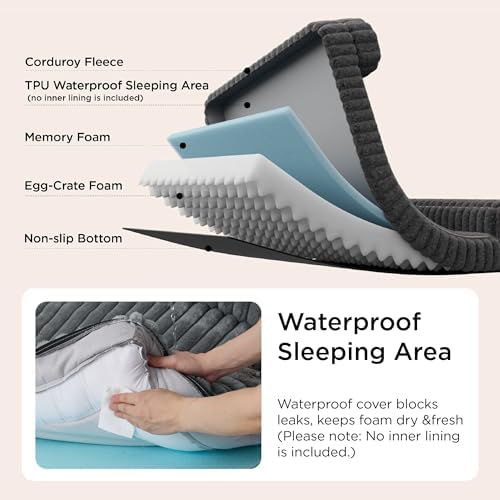 Bedsure ComfyFleece® Memory Foam Orthopedic XL Plus Dog Bed 48" - Image 5