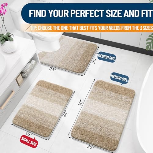 OLANLY Large Bathroom Rugs 50x30, Extra Soft Absorbent Microfiber Bath Rugs - Image 2