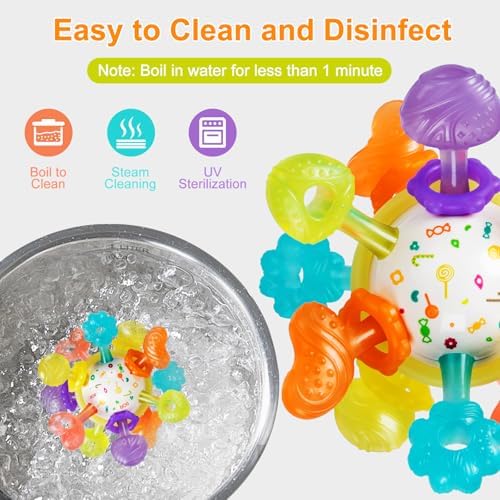 Baby Montessori Sensory Toys for 0-6 6-12 Months, Baby Teether Teething Toys - Image 5