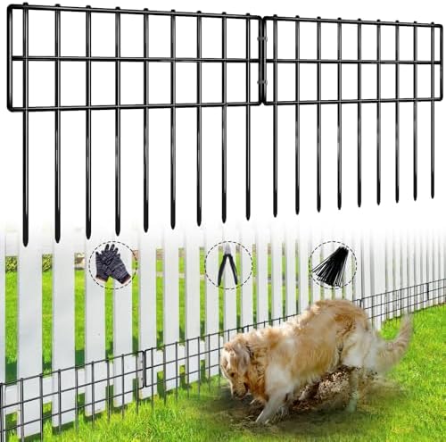 42.5ft x 13in Garden Fence Animal Barrier, 30 Panels No Dig Fence by NANYEZH