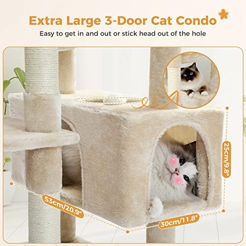 PAWZ Road 72" Cat Tree, Tall Cat Tower - Image 5