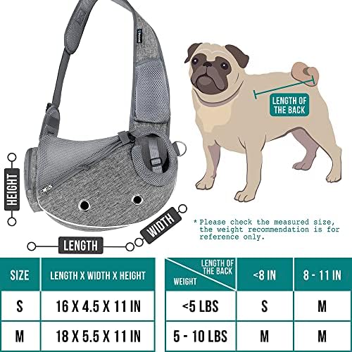 PetAmi Small Dog Sling Carrier, Puppy Cat Hands-Free Purse, 10 lb - Image 2