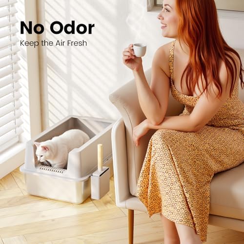 2 Pack Stainless Steel Cat Litter Box - Image 7