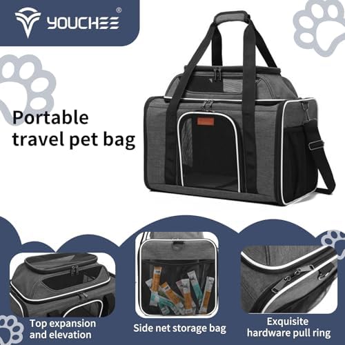 19" Large Pet Carrier for Cats & Small Dogs up to 25 lbs, Airline Approved - Image 6
