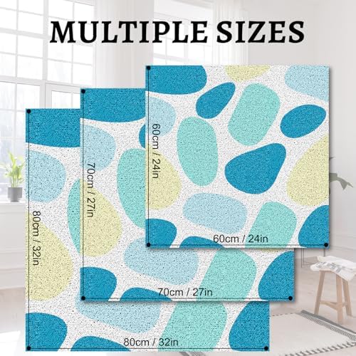 BLESWIN Loofah Bath Mat for Inside Shower, Square Shower Mat - Image 5