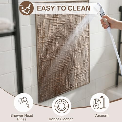 Bath Mat Non Slip, Quick Dry Bathroom Rug Under Door - Image 5