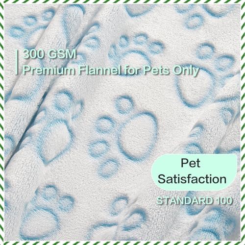 Blue Dog Blanket for Puppy Accesssories Boy, Washable Soft Puppy Essentials - Image 2