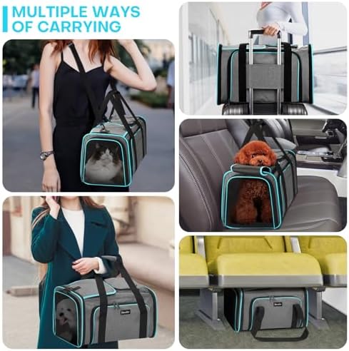 Pet Carrier, Large Soft Sided Expandable Travel Carrier - Image 2
