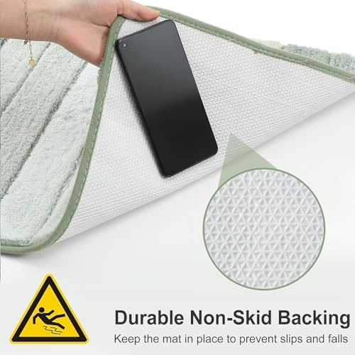 2 Piece Ombre Bath Mat for Bathroom, Non Slip Ultra Soft and Thick Water - Image 3