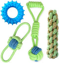 Sunglow Cotton Rope Weaving Dog Toy & Ring Toy Rubber, Cotton Rope Dog Chew Toys by Sunglow