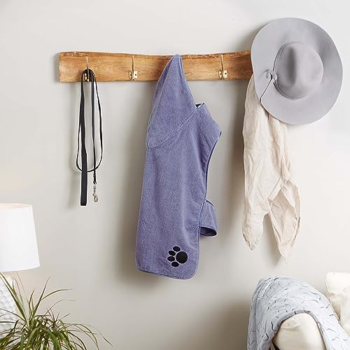Bone Dry Pet Robe Collection Embroidered Absorbent Microfiber Bath Robe - Image 5