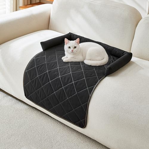 Cooling Dog Bed Mats with Neck & Head Support, 31.5 x 23.62 inch Black by Whiskopia