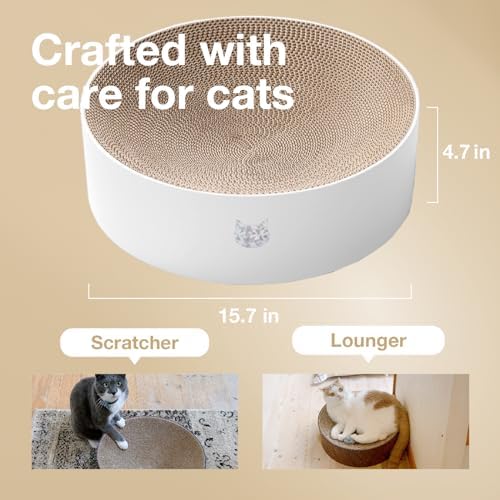 Necoichi Cat Scratcher Bowl for Indoor Cats - Image 3