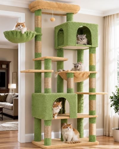 Heybly Cat Tree, 76-Inch Tall Heavy Duty Cat Tower by HEYBLY