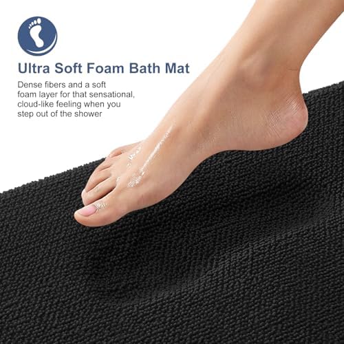 OLANLY Thick Memory Foam Bathroom Rugs 34x21, Absorbent Bath Mat - Image 2