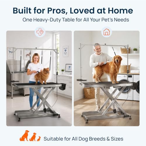 KANIS 49" Professional Electric Dog Grooming Table, 304 Steel, Heavy Duty - Image 6