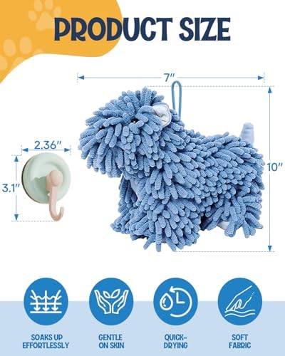 2Pack Chenille Towel Balls, Chenille Dog Towel Ball Set, Super Absorbent Drying - Image 2