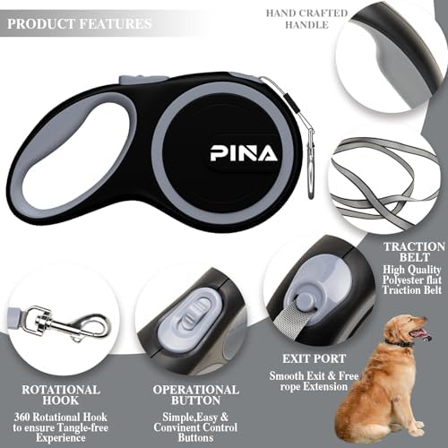PINA Retractable Dog Leash, 16ft Dog Leash - Image 2