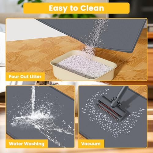 Cat Litter Mat, Waterproof and Easy to Clean Silicone Cat Mat - Image 5