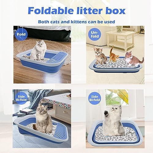 Collapsible Small Cat Litter Box, Open Top Cats Litter Pan - Image 6