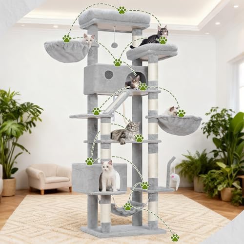 Gitelsnour Tall Cat Tree Tower for for Multiple Cats, Large Condo - Image 6
