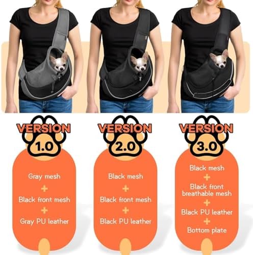 YUDODO Pet Sling Carrier for 10-15 lbs Small Dogs Puppy Crossbody Carrier - Image 2