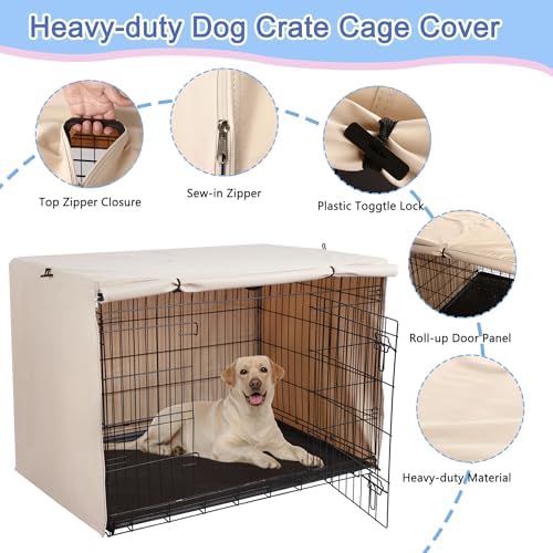 Deblue Dog Crate Cover, Durable Polyester Indoor Pet Kennel Cover - Image 4