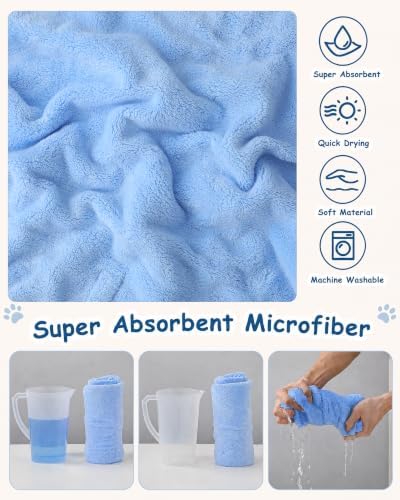 Dog Bathrobe Absorbent Microfiber Pet Drying Robe - Image 5