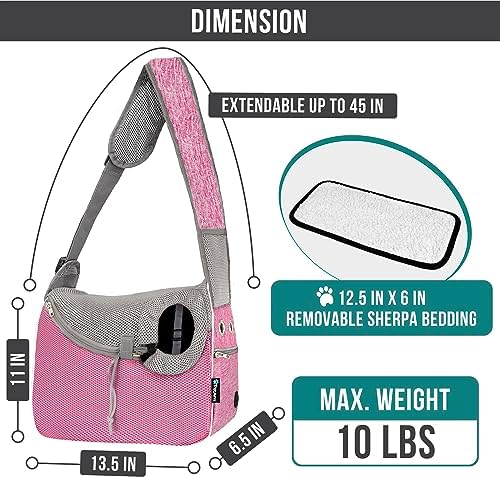 PetAmi Dog Sling Carrier for Small Dogs, Hands Free Crossbody Carrier - Image 2