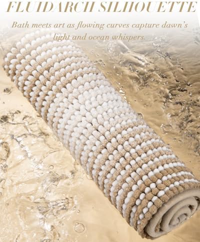 BSICPRO Large Chenille Bathroom Rugs, 24x43 Boho Bath Mats - Image 4