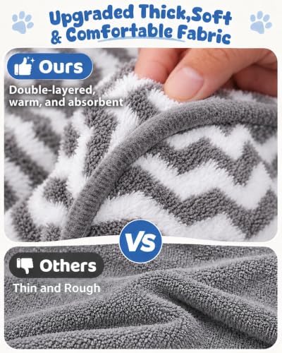 SHERCHPRY Dog Bathrobe Absorbent Microfiber Pet Drying Robe - Image 6