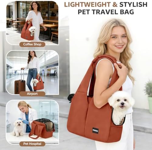 Dog Purse Carrier for Small Dogs and Cats, Soft-Sided Pet Tote Bag - Image 6