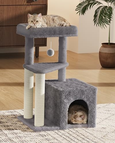 Cat Tree Tower for Indoor Cats, 33 Inches Multi-Level Cat Condo - Image 2