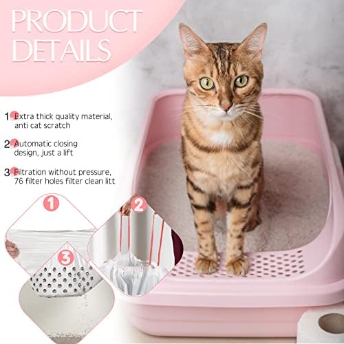 56 Count Sifting Cat Litter Bags Jumbo Thick Cat Litter Box Liners - Image 3