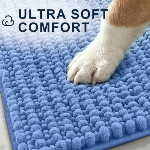 Smiry Dog Door Mat for Muddy Paws 59x35, Ultra Absorbent Chenille Doormat - Image 3