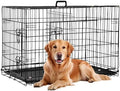 FDW | 36" Foldable Metal Dog Crate | Dark Black | Cage by FDW