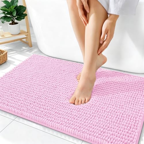 OLANLY Thick Chenille Bathroom Rugs 36x24, Soft Absorbent Bath Mat by OLANLY