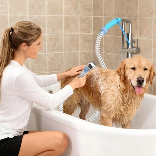 Slip-On Dog Shower Attachment for Bathtub Faucet, Ear-Tab Zip-Tie Connector - Image 6