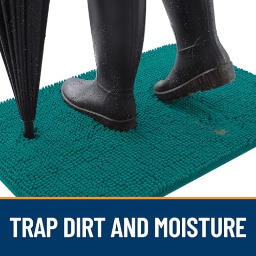 OLANLY Dog Door Mat for Muddy Paws 70x46, Super Absorbent Chenille Mud Mat - Image 2