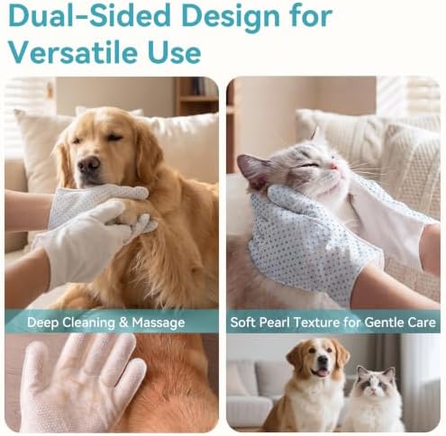 Pet Glove Wipes Pro, Massage Grooming - Image 4