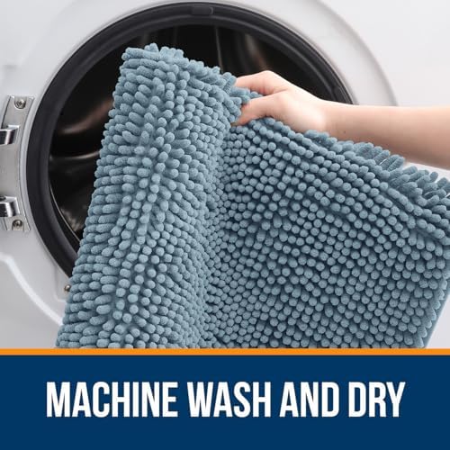 OLANLY Bathroom Runner Rugs 59x20, Extra Soft Absorbent Chenille Bath Rugs - Image 5