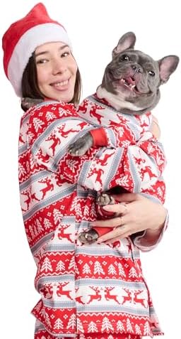 Spark Paws Christmas Matching Dog and Owner Pajama Top by SparkPaws