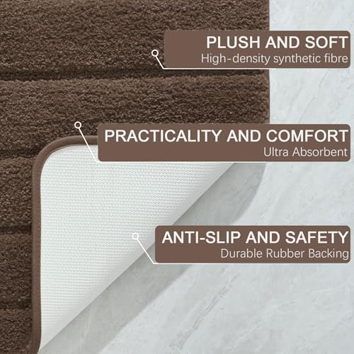 AROGAN Luxury Bathroom Rugs 24x36 Inch，Thick Soft Bath Rug Non Slip - Image 7