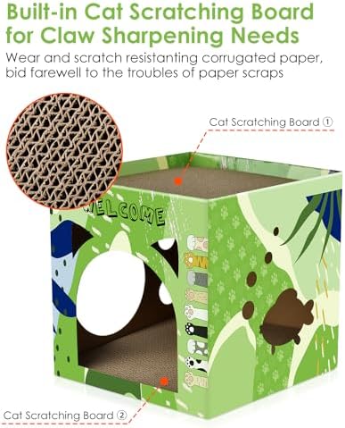 Bissap Cat Cardboard House, Large Thickened Play House - Image 3