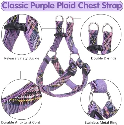 BINGPET No Pull Dog Harness Leash Collar Set, Adjustable Step-in Vest - Image 3