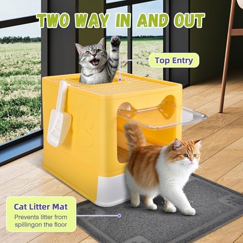 Covered Cat Litter Box, Extra Large Drawer Design - Image 4