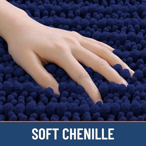 Smiry Bathroom Rugs 59X20, Extra Soft Rubber Backing Chenille Bath Mats - Image 4
