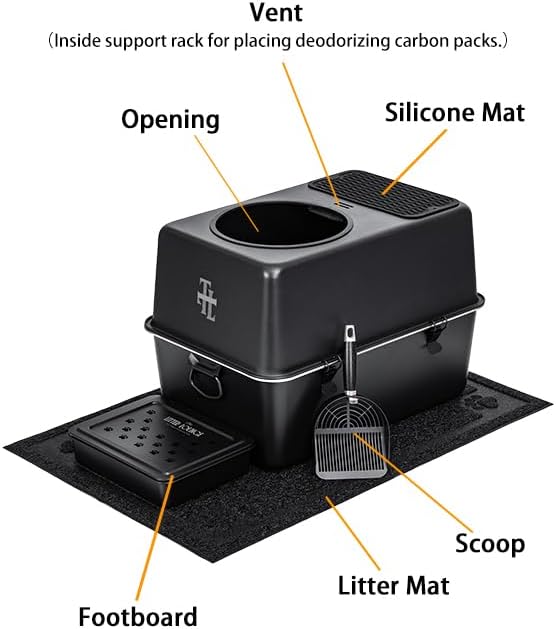 304 Stainless Steel Cat Litter Box, Fully Enclosed Leak-Proof & Rust-Proof - Image 4