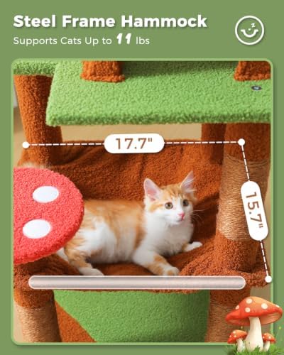 MUTTROS 45.7" Mushroom Cat Tree - Image 5